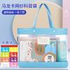 Bolsa de Mensalidade de Grande Capacidade Transparente Portátil Estudante Carregando Bolsa de Livros Botões de Pressão Bolsa de Mensalidade Saco de Armazenamento de Provas Saco de Classificação por Matéria