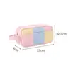 Nueva Bolsa de Maquillaje de Pana Color-Block con Alto Atractivo Estético, Bolsa de Almacenamiento de Cuidado de la Piel para Viaje de Gran Capacidad, Neceser Portátil