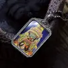 Pingente em Prata de Lei S925 Buda Zakiram Preto Pingente Quadrado Colar Xizang Retro Moda Indústria Pesada Atacado