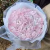 Presente de Dia dos Professores: Sabonete Flor Rosa Gelo Triturado Azul, Flor Eterna, Buquê de Presente de Aniversário para Amigos Homens e Mulheres