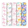 Mantel de Tela Impermeable de Algodón Poliéster Estampado Plano con Lazo Lindo, Forro Tejido a Mano, 1Yc53085
