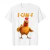 F-Caw-F Pollo Divertido Humor Adulto Gallo Meme Camiseta para Hombre Mujer 100% Algodón Manga Corta Top Moda Tendencia