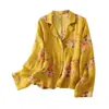 Foto Real de Moda Casual Outono 2026 Solto Retrô Floral Petite Versátil Ultra-Fino Manga Longa Blazer