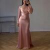 Moda Femenina Independiente Europea y Americana Transfronteriza Primavera 2025 Sitio Independiente Amazon Vestido de Noche Sexy Bodycon de Malla Plisada
