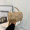 Bolso texturizado estilo coreano para mujer 2024 principios de primavera nuevo hilo de bordado Bolso de mujer estilo occidental bolso cruzado simple bolsa cuadrada pequeña de color contrastante