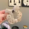 Super Fada Francesa Renda Pérola Laço Prendedor de Cabelo Anel de Cabelo Exquisito Doce Gentil Elástico Durável Não Machuca o Cabelo Acessórios de Cabelo