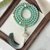 Nuevo Pulsera Bodhi Azul Cielo 108 Piezas Diseño Boutique Pequeño Fresco Hombres y Mujeres Pulsera Multicírculo Cuentas de Buda Wenwan