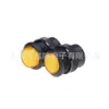 Suministro R16-503Ad Interruptor de Botón Pulsador Redondo Iluminado Autoblocante, 4 Pines Rojo 16mm con Tuerca Roscada