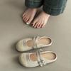 Novedad Verano 2025 Calzado de Exterior Planos Sandalias y Chanclas Antideslizantes con Puntera Zapatos Mary Jane Elegantes y de Moda con Costuras Versátiles para Mujer