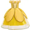 Vestido Princesa Bell 2024 para Aniversário de Meninas Baile Beleza e a Fera Bebê Estilo Western Vestido para Performance de Seis Dias