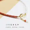 Pulsera de Cristal Natural para Mujer, Diseño de Nicho, Pulsera de Perlas de Agua Dulce, Pulsera para Mejor Amiga, Pulsera de Cristal Rojo del Sur Natural al por Mayor