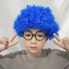 Peruca afro adereço de cabeça de palhaço engraçado adereço de comédia para apresentação peruca colorida área de apresentação do jardim de infância transfronteiriço
