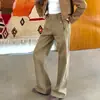Toma Real de los Nuevos Pantalones Cargo Sueltos Estilo Retro Americano Otoño e Invierno 2025 para Mujer, Jeans y Pantalones Rectos de Pierna Ancha de Alta Gama