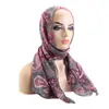 Popular pañuelo de cabeza, turbante, sombrero de voile estilo amoeba paisley europeo y americano JDWJ-24G