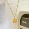 Collar con Colgante de Tostada Sonriente, Accesorios para Mujer, Cadena para Clavícula, Nuevo Estilo Chino, Lujo Ligero, Nicho, Joyería de Cadena para el Cuello de Gama Alta