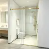 Cabina de Ducha con Puerta Corredera Sin Marco, Mampara de Baño de Vidrio Templado, Puerta Corredera de Separación Húmeda y Seca para Hotel al por Mayor
