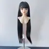 Tiro real Bloqueo de color Nueva muñeca BJD Usa cabello sintético Seda suave Flequillo de 3 puntos 4 puntos 6 puntos Peluca de cabello largo liso Tocado