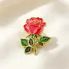 Moda Transfronteriza Europea y Americana Elegante de Gama Alta Calado Flor Plegada Broche Esmalte Floral Pin Accesorio para Ropa