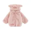 Moda para Niñas Wulibu Abrigo de Felpa Elegante 2026 Nuevo Estilo de Invierno Chaqueta Gruesa Cálida para Niños con Capucha