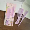Peine Infantil de Animales de Dibujos Animados Lindo para Niñas y Estudiantes, Peine Portátil para el Cabello con Dientes Finos y Cola Puntiaguda, Juego de 2 Peines