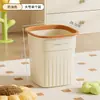 Papelera de sala de estar, cubo de almacenamiento grande de alta gama para cocina, gran capacidad, lujo ligero, sensación de alta gama