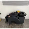 Cama de Lavar Cabelo de Assento Curto Semi-reclinável Cama de Assento com Furo Bacia de Cerâmica Cama Pequena de Enxágue Cama de Cabeleireiro Especializada para Salões de Barbeiro