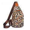 Moda transfronteriza Bolso de hombro retro europeo y americano con estampado de leopardo 2023 nuevo versátil ligero doble uso para mujer bolsa de pecho de viaje