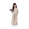 Conjunto deportivo para niñas, nueva colección otoño 2026, elegante y moderno, sudadera con capucha y cárdigan, conjunto de dos piezas para niñas mayores