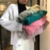 Estilo coreano primavera, otoño e invierno Nuevo estilo abrigo de lana sintética de visón elegante cárdigan de punto corto suelto para commuter suéter de comercio exterior para mujer