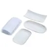 Phnom Penh Plato de Cerámica para Toallas Plato para Jabón Blanco Ovalado Rectangular Soporte para Toallas Bandeja para Toallas Húmedas para el Hogar