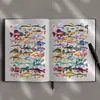 50 Pegatinas Creativas Realistas de Grupos de Peces Transparentes para Manual de Mascotas, Cuaderno, Álbum de Fotos, Maleta, Pegatinas Decorativas DIY