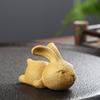 Chá Pet Ornaments Boutique Pode Levantar Areia Roxa Mini Coelho Zodíaco Chá Play Mesa de Chá Mesa de Chá Decorativo Kung Fu Tea Set Acessórios