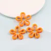 Macaron Ola Grande Hueca Flor de Cinco Pétalos Acrílico DIY Pendientes Hechos a Mano Accesorios para el Cabello Materiales Accesorios de Joyería