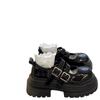 Sapatos Femininos Mary Jane de Couro Pequeno com Solado Grosso Aumentador de Altura Estilo Japonês Britânico Retro Novo Verão 2025 Sapatos de Boca Rasa