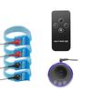 [Serie de descarga eléctrica con control remoto] descarga eléctrica anillo azul masturbador masculino bloqueo de orgasmo anillo de esperma accesorios SM juguetes sexuales