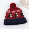 Bonito Pingüino Pequeño Gorro de Cachemira Tejido para Mujer Invierno Versátil Gorro de Lana Engrosado Cálido Azul Bufanda Sombrero Bufanda