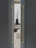 Manija de Puerta de Vidrio Simple Plata Cepillada Minimalista Moderna Manija de Puerta de Oficina Acero Inoxidable Dorado Manija Negra