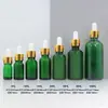 Botellas de vidrio para aceites esenciales en stock, botellas gotero selladas a prueba de luz con puntas de goma, botellas de suero engrosadas, botellas dispensadoras de vidrio para cosméticos