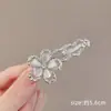 Presilha de cabelo versátil estilo ins com bico de pato para mulheres, design coreano de nicho, presilha lateral para franja, presilha de cabelo sem costura de strass leve de luxo e requintada