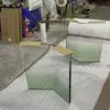 Pata de Mesa Transparente de Acrílico con Gradiente Negro Soporte Curvo Mesa de Café Isla Soporte Pata de Mesa Pie de Mesa