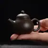 Peça de alça de bule para ponta do dedo bule de areia roxa pequeno bule de ponta do dedo conjunto de chá kung fu Jogo de chá dedo requintado Mesa de Chá Mini