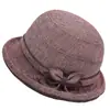 Chapéus Femininos para Primavera e Verão, Novos Chapéus Bucket da Moda com Aba Enrolada, Chapéus de Pescador, Chapéus da Moda para Mulheres de Meia-Idade e Idosas, Chapéus de Mãe, Chapéus de Tecido
