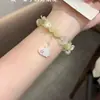 [Conejo Cui Mirando la Luna] Fragancia a Osmanthus Dorado Pulsera de Perlas Edición Limitada Festival de Medio Otoño para Mujer 2025 Nuevo Estilo Chino Joyería Manual DIY Producto Terminado