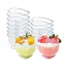 Taza Transparente para Mousse Taza Alta para Pudín Taza de Salvado de Trigo Taza para Pastel Taza Desechable de Plástico Resistente a Altas Temperaturas Taza de Mesa para Postres
