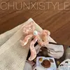 Elegante y Exquisito Pasador de Lazo, Dulce Pasador para el Cabello de Acetato Espesado con Perlas, Pinza de Tiburón de Cabello de Gama Alta en la Parte Posterior de la Cabeza