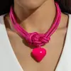 Joyería de Estilo Europeo y Americano, Diseño Único de Nudo con Elementos de Hoja, Estrella de Mar y Concha, Collar Exagerado, Collar Sencillo con Colgante de Cordón