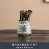 Bote de Cerámica Azul y Blanco Kiln Ru para Té, Té Verde Premium de Gama Alta, Té Blanco, Té Pu'Er, Bote a Prueba de Humedad, Tarro Sellado de Estilo Chino