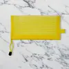 Estuche para Lápices de Malla Transparente Portátil Amazon Color Sólido Rayado Malla Hueca Caja de Papelería para Exámenes Almacenamiento de Datos