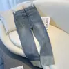 Jeans Azules Rectos Vintage para Mujer Primavera y Otoño Nuevos de Cintura Alta Aspecto Delgado Pantalones Largos Pantalones de Tubo de Mezclilla para Mujer Elásticos