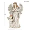 Decoração de casa estilo europeu decoração de pátio villa LED família de quatro pessoas interior resina artesanato figura Anjo